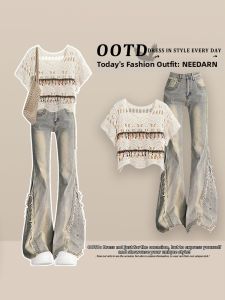 NEEDARNA | Trang Phục Kiểu Hàn Quốc cho Người Thân Nhỏ 2 Mảnh Bộ Đồ Hè