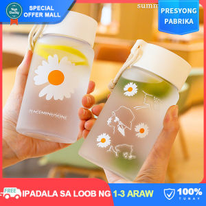 【Japanese Original】New Little Daisy 500ML Water Drinking Bottles Portable Drinking Tumbler Safety PP Material Cute Plastic Frosted Tea Cups