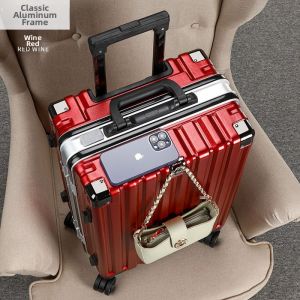 Durable Quiet-Wheels Aluminum-Frame Lockable Luggage Large Capacity