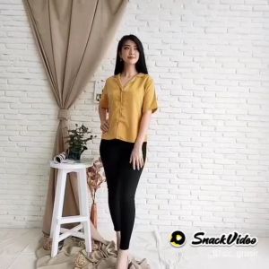 KEMEJA POLOS WANITA TERBARU  ATASAN POLOS WANITA LENGAN PENDEK CRINKLE AIRFLOW
