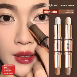 JIUQI | Dual-Ended Blush Highlighter Stick Matte Pearl Face Illuminator Nose Shadow Pen