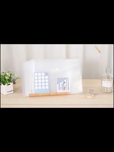deli | Transparent Buckle Large Capacity Waterproof Document Folder