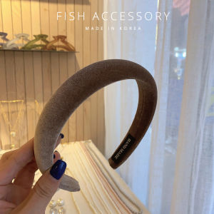 Elegant Velvet Hairband with Elevated Crown Function Wide Edge