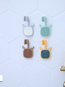 Clearance Adjustable Rotation Shower Head Holder Rack Hook Cup Shower Holder No Drilling Shower Head Holder ABS Hook No Drilling Flexible Handheld Removable Shower Holder Adjustable Handheld Shower Bracket