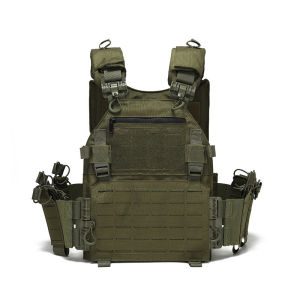 ใหม่ COMBAT Vest 6094 QUICK RELEASE น้ําหนักเบาเลเซอร์ตัดเสื้อกั๊กยุทธวิธีสีดําเกียร์พกพาการล่าสัตว์เสื้อยุทธวิธี