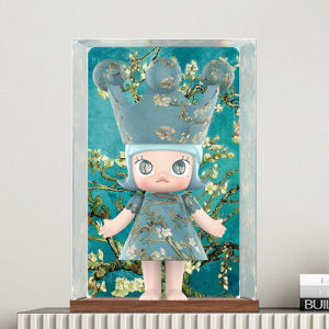 Acrylic Display Box Storage for Bubble Monster 1000% MOLLY Van Gogh Museum Apricot Princess 400% Toy Storage Case