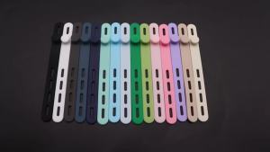 5PCS Soft Silicone Cable Ties Reusable Cable Winder Organizers Adjustable Fastening Wire Straps Multi-Purpose Cord Holder