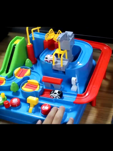 Bộ đồ chơi xe chạy trên đường ray ô tô cho bé tuổi rèn trí tuệ và phản xạ -2 chiếc xe có nam châm