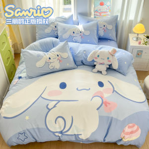 Cartoon HelloKitty Pure Cotton Bedding Set for Girls 1.5 M Kids TripleOrQuadruple Sheet Cover Duvet Cover Bedsheets