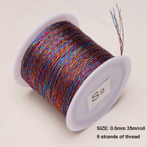 0.2/0.4/0.6mm Nylon Braided Rope 3/6/9-Strand Handmade DIY Jewelry Bracelet Necklace Thread Decoration Chinese Knot