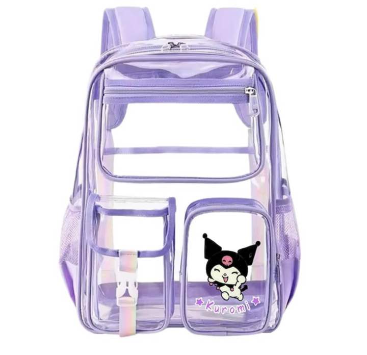 Backpack Kuromi Transparan Tas Ransel Sekolah Anak Perempuan Model Terbaru  Karakter Sanrio Lucu Fashion Termurah PVC - Lazada | Lazada Indonesia
