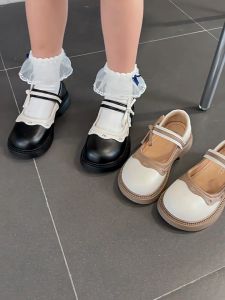 Size 26-36 Gadis Sepatu Datar Putri Princess Fashion Kepala Bundar Anti-selip Vintage Kemasan Kotak