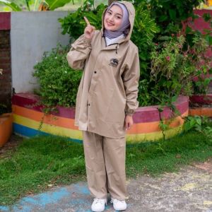 JAS HUJAN PRIA WANITA BAHAN PVC PONCO KELELAWAR/SET BAJU CELANA