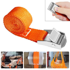 SEAMETAL 3/4/6m Car Motorcycle Cargo Lashing Straps with Buckle Tie-Down Belt Tow Rope Strong Ratchet Fixing Belt