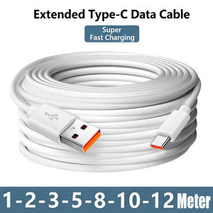 3m/5m/8m/10m/12m long USB Type C charging cable fast charging cable data cable for Samsung Xiaomi Huawei Android phone univers