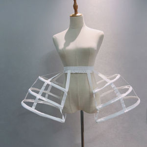 Baroque Three-layer Short Cage Skirt Support 40cm Two-sided Fishbone Lolita under Skirt for Cosplay Costume Design