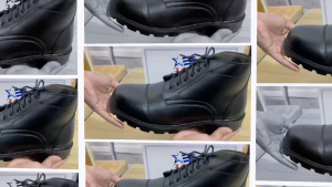 Giày Boot Nam Thấp Cổ Da Thật Màu Đen – Đế Cao Su Khâu Đế Chắc Chắn