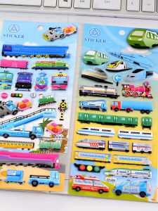 3D Bubble Train Stickers Transportation