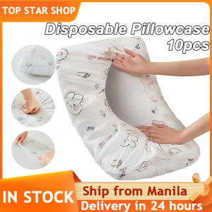 10PCS Portable Disposable Pillowcase Non-Woven Travel Pillow Covers Dirty Proof Bedding Accessories