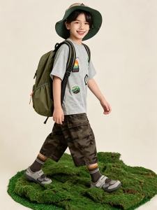 Non-fading Camouflage Multi-pocket Dungarees 3/4 Trousers
