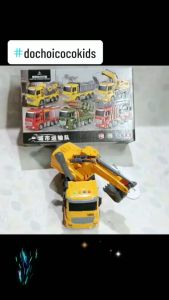 Đồ chơi Xe múc lớn công trình chạy quán tính có đèn báo còi hú vui nhộn + TẶNG PIN