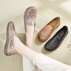 DTHN | Spring Senior Friendly Leather Soft Sole Flat Shoes