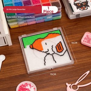 Dustproof Anti-spill Transparent Storage Container for Unfinished Pins