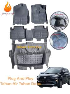 Karpet Mobil Toyota Tahun 2022 New Avanza/Veloz/Xenia 5D Carbon Presisi Plug And Play Tahan Air Dan Tahan Debu