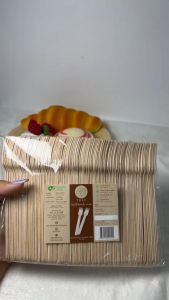 ส้อมไม้ใช้แล้วทิ้ง ขนาด14ซม. (แพ็ค100ชิ้น)