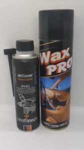 SENFINECO 9985 LÀM SẠCH ĐẦU KIM PHUN Ô TÔ MÁY DẦU VÀ CHAI LÀM SẠCH GHẾ DA NỶ XE Ô TÔ HIỆU WAX PRO 550ml (JetCleaner Diesel engines 9985 300ml and Leather Cleaner 500ml)