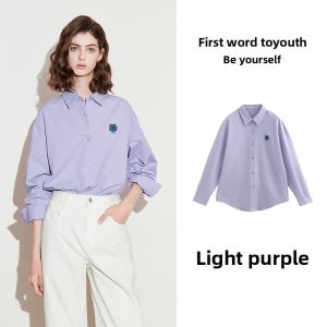 Toyouth | Floral Embroidery Cotton Shirt Fall New Arrival Casual Commuter