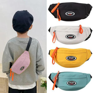 New Fashion Cute Childrens Chest Bag One Shoulder Crossbody Fanny Pack Canvas Diagonal Bag Girl Boy Zipper Bag Coin Purse