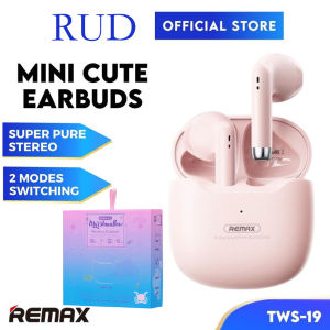 REMAX TWS Earbuds Bass Wireless Earbuds Bluetooth Earbuds TWS-19 Cute Earbuds Mini Earbuds True Wireless Earbuds 藍牙耳機無線 rud
