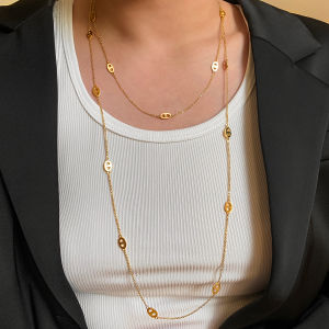 สร้อยคอสัตว์จิ้งหรีดสีทองแบบยาวสำหรับผู้หญิง เครื่องประดับแฟชั่นฤดูใบไม้ร่วง/ฤดูหนาว สร้อยคอทองแดงผสมน้ำหนักเบา สไตล์ไฮเอนด์