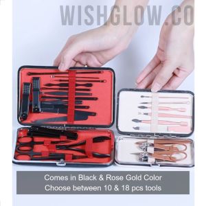 Wishglow Nail Kit Set for Grooming Clipper Manicure Pedicure Pimple Extractor Ear Pick