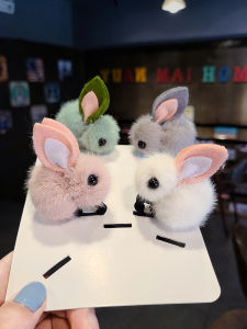 Cute Bunny Kids Headband Hairpin Sets Three-Dimensional Stuffed Hair Accessories Bang Clip Hair Band Does Not Hurt Hair