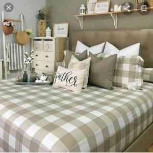 (PALING LARIS) SPREI AESTHETIC 180×200 MOTIF KOTAK KEKINIAN BAHAN LEMBUT