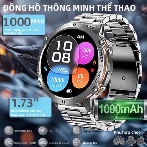 Đồng Hồ Thông Minh T-Rex 3 HD AMOLED 2025 Pin 1000mAh Chống Nước 5ATM Gọi Bluetooth Theo Dõi Sức Khỏe Dành Cho Nam