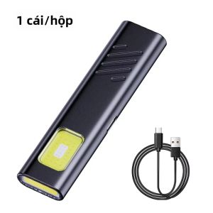 Đèn Pin Mini EDC COB Đuôi Nam Châm USB Có Thể Sạc Lại Đèn Lồng Khẩn Cấp Có Kẹp Mũ Để Cắm Trại Chạy Làm Việc 1-3 Chiếc