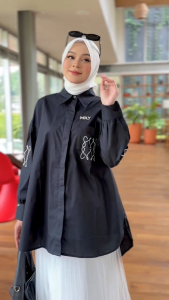 MDLY Baju Kemeja Atasan Wanita: Kemeja Casual Premium Linen & Nada Signature Shirt