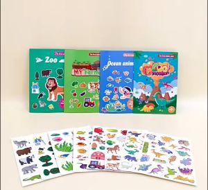 Album Buku Stiker Anak Bahan Vinyl Reuseable