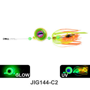 TEASER J144 150g 200g 250g 300g Glow Inchiku Jig Fishing Lure Snapper Metal Slow Jigging Head Bait Octopus Soft Skirt Lures