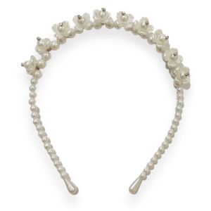 Bando Korea Aesthetic Flowery Pearl Korean Headband Bunga Mutiara Headpiece Hairpiece Hiasan Rambut