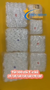 [COMBO 2 TÚI 100C] Tắc kê nhựa 2F/3F/4F/5F MÀU TRẮNG chất liệu nhựa bền dễ sử dụng
