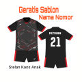 Stelan Jersey Bola Anak Anak,Pasang Sablon Nama Nomor Pakaian Olahraga Bola Futsal Voli Badminton. 