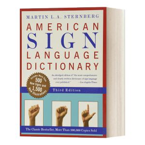 พจนานุกรมภาษาเครื่องหมายอเมริกันหนังสือปกอ่อนฉบับที่สามโดยมาร์ติน L.A. Sternberg หนังสือภาษาอังกฤษดั้งเดิม