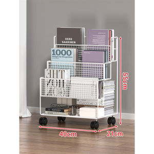 Under Table Movable Bookshelf