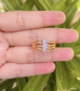 CINCIN TINGKAT 4 MATA GOLD & PERAK TITANIUM ANTI KARAT ANTI ALERGI XUPING GOLD | PERHIASAN WANITA DEWASA IMPORT TRED TERBARU ESTETIK KOREAN STYLE BISA COD