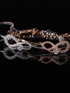 💖Swarovski💖Swarovski Infinity rose gold diamond bracelet S925 sterling silver womens fashion bracelet hypoallergenic non-allergenic Valentines Day gift birthday gift for girlfriend bestie