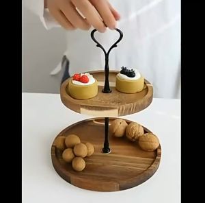 ชั้นวางคัพเค้ก สไตล์ยุโรป ชั้นวางขนม ชั้นวางเค้ก 2 ชั้น 3 ชั้น จานโชว์ขนม แท่นวางเค้กไม้ ชั้นวางขนมผลไม้